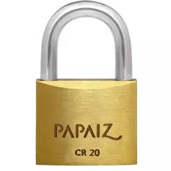 Cadeado Papaiz 20mm - Embalagem Flow Pack com 10 Unidades