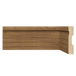 Rodapé MDF Frisado 10CMX2,40m 1002 Moldufama Kit 24m Imbuia Frisado