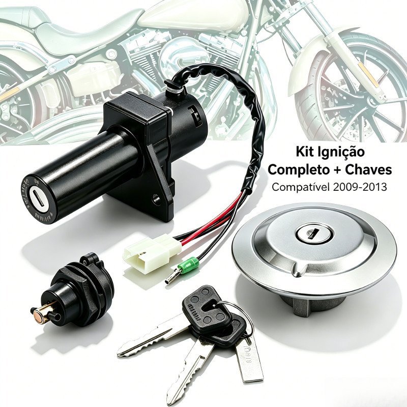 Kit Ignição Travas Yamaha Ybr 125 Factor 125 K/E 2009 Até 2013 Fazer 150 14 ate 2020