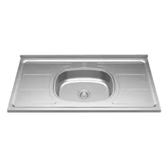 Pia de Cozinha Inox 100x53cm GhelPlus Com Escorredor