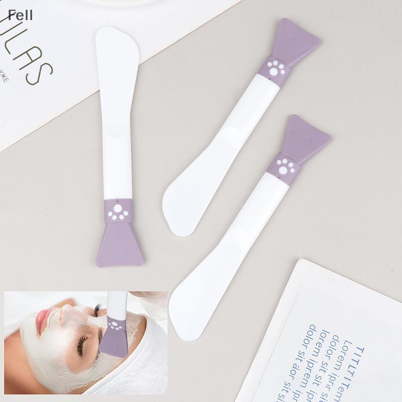 [Fel] 1 Peça Máscara De Silicone Com Garra De Gato , Pincel De Beleza Para Maquiagem , Duas Cabeças , Ajuste Sti Facial