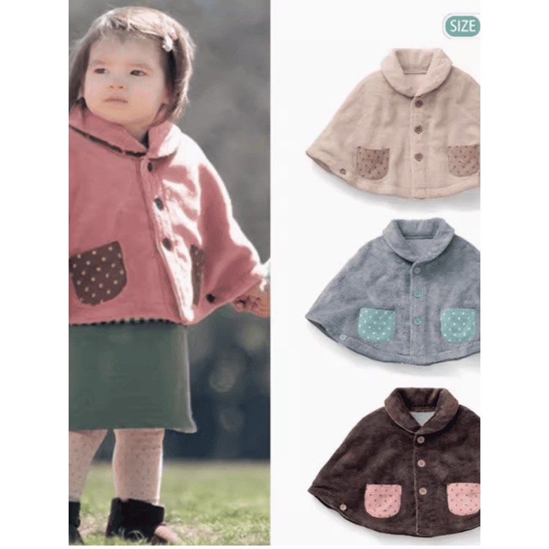 Japão mil diversão casa bebê crianças outono inverno à prova de vento Coral velo puro algodão engrossado xale forro de l