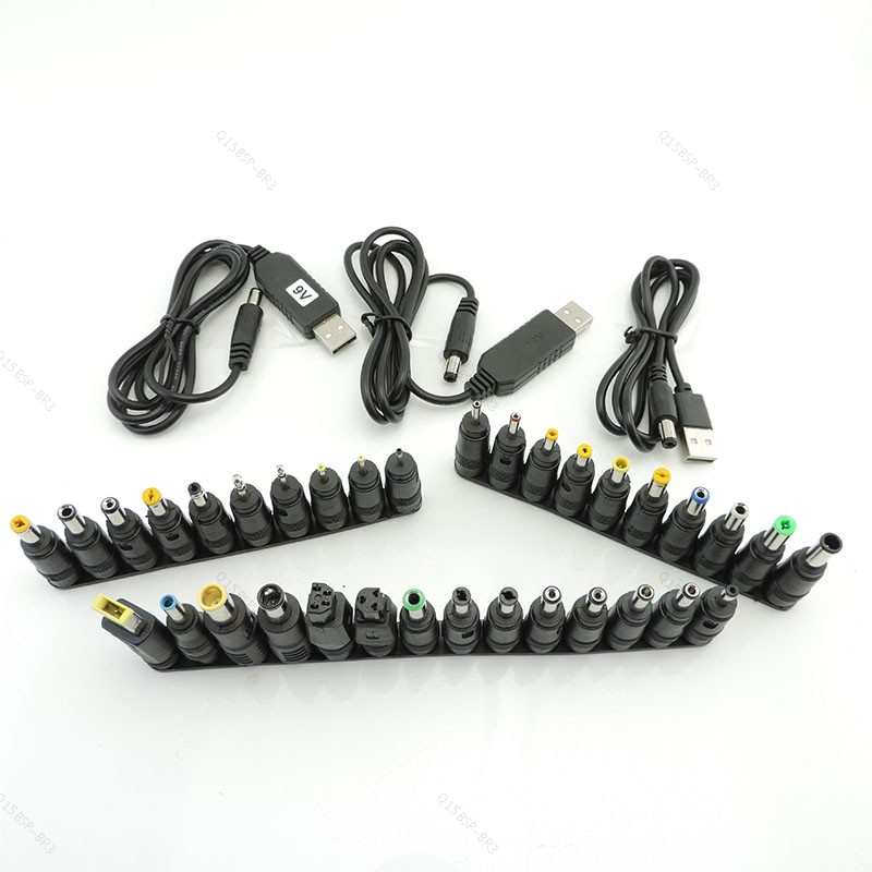 DC 5V A 9V 8.4v 12.6v 12V Módulo Step UP USB power boost Cabo Conector Linha 34 Conversor BR15B3