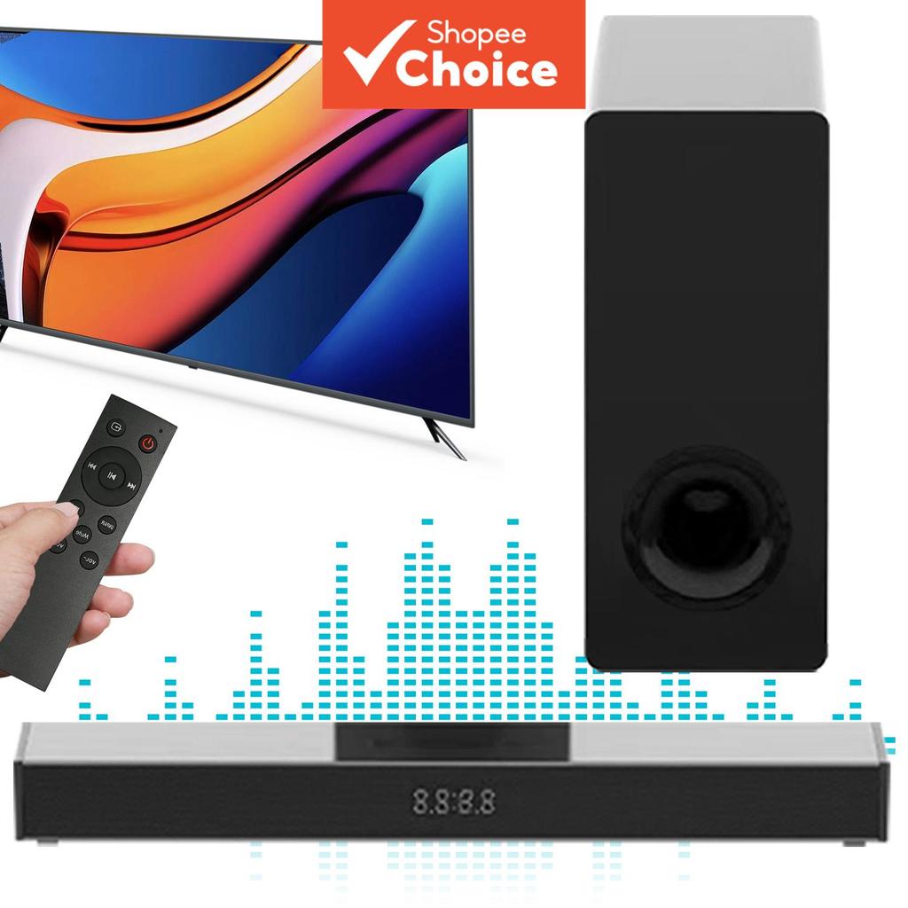 Barra de som para entretenimento em casa 160 W, subwoofer de graves, som surround 3D, suporte sem fio Pro Max