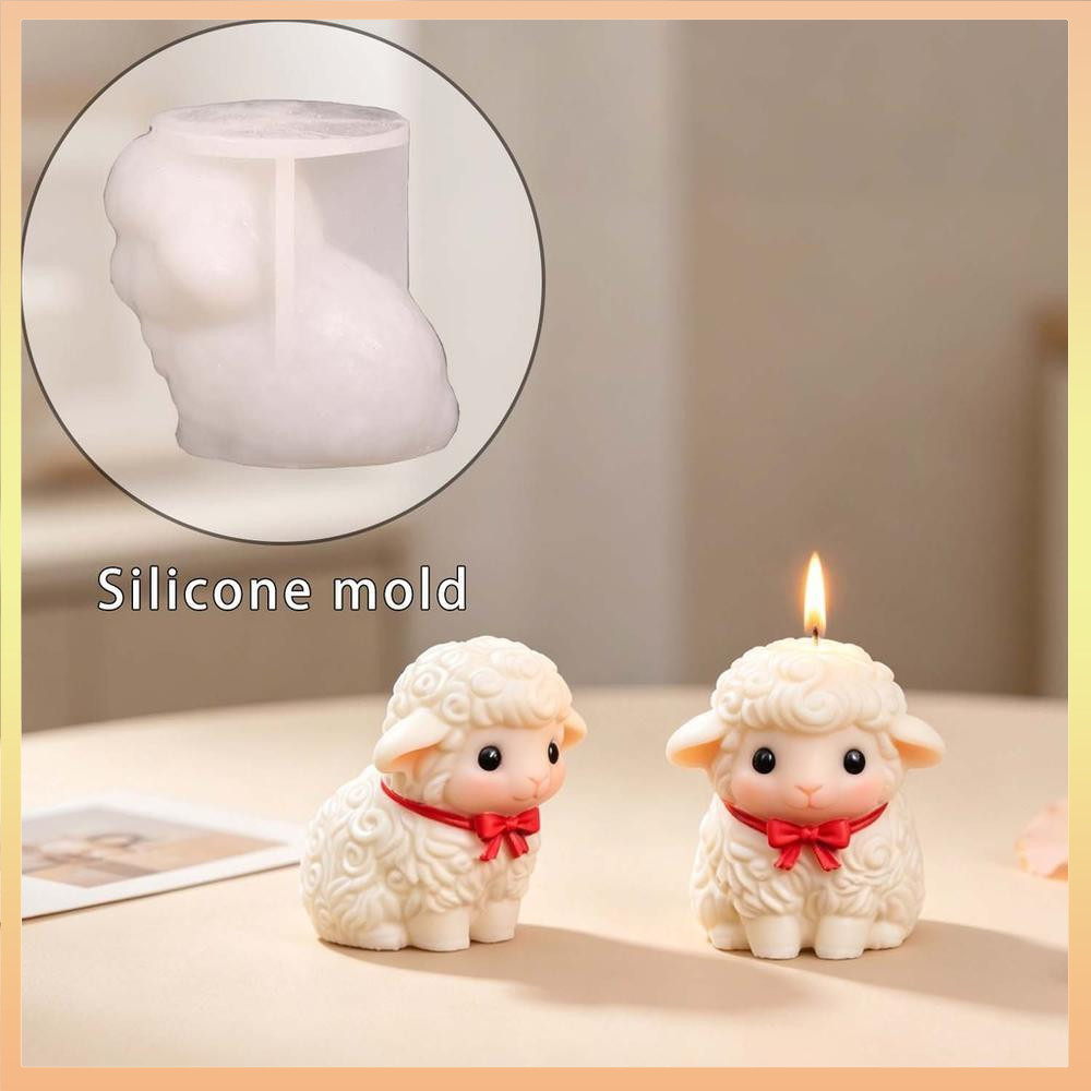 Molde De Vela De Ovelha 3d Reutilizável Sabão Em Forma De Silicone Premium Vívido Multifuncional Para Decoração De Casa