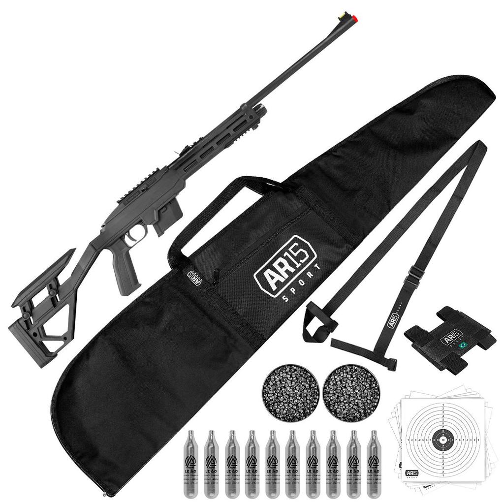 Kit Carabina 1077 Crosman Bandolera 10un Co2 500un Chumbinho