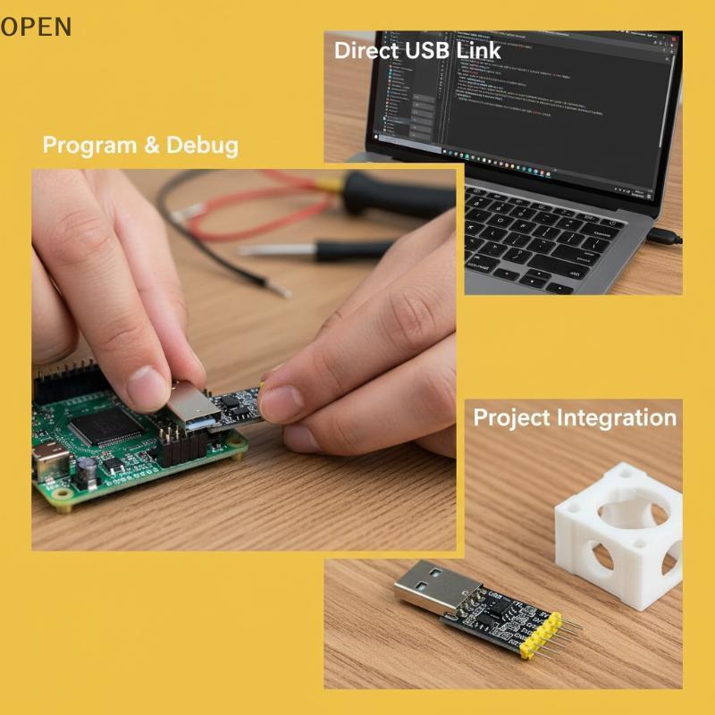 op CH340N Módulo De Porta Serial USB Para TTL Placa De Downloader Leve Transmissão Rápida Roteador Piscando Projetos Ele
