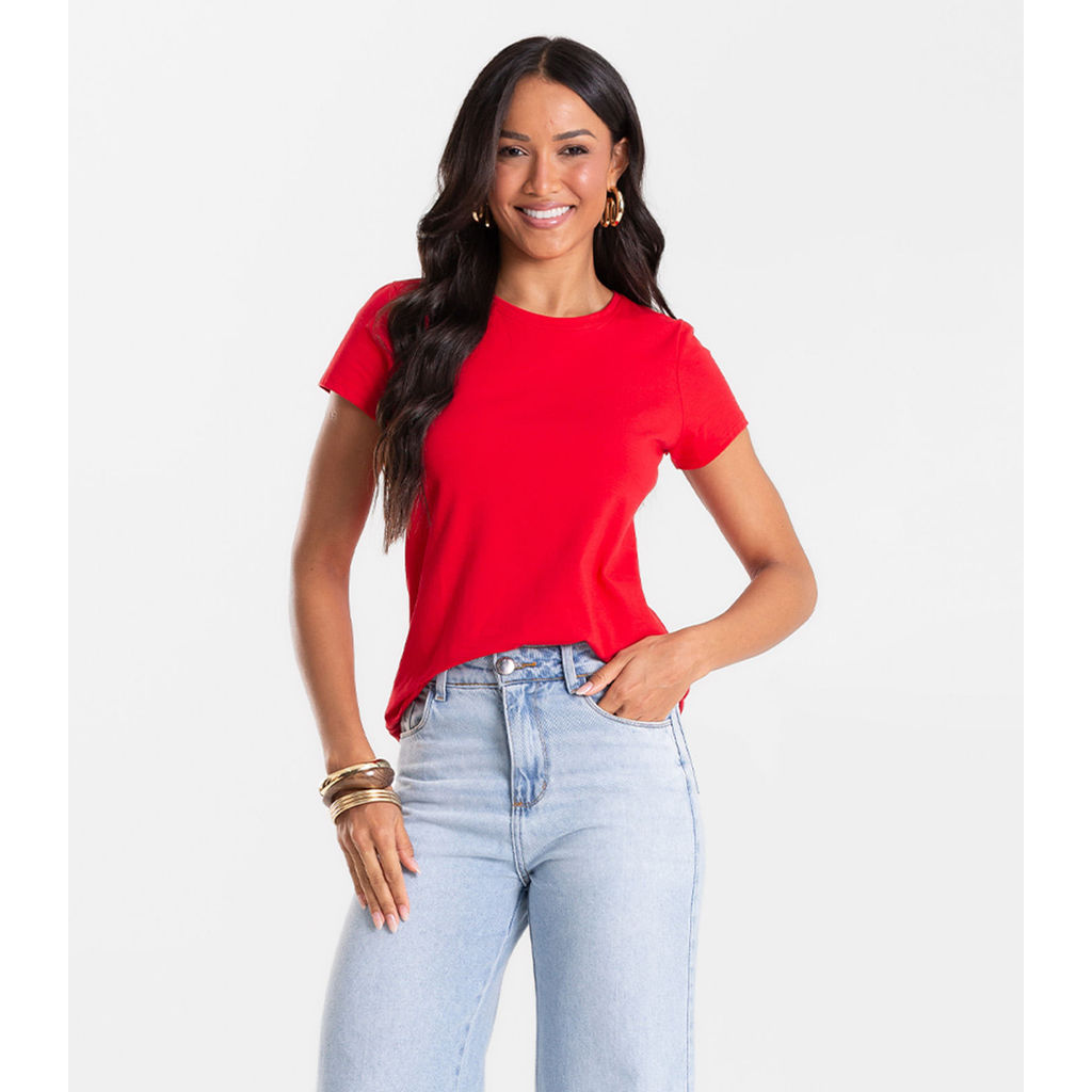 Blusa Feminina Básica Visco Tricot Rovitex Laranja
