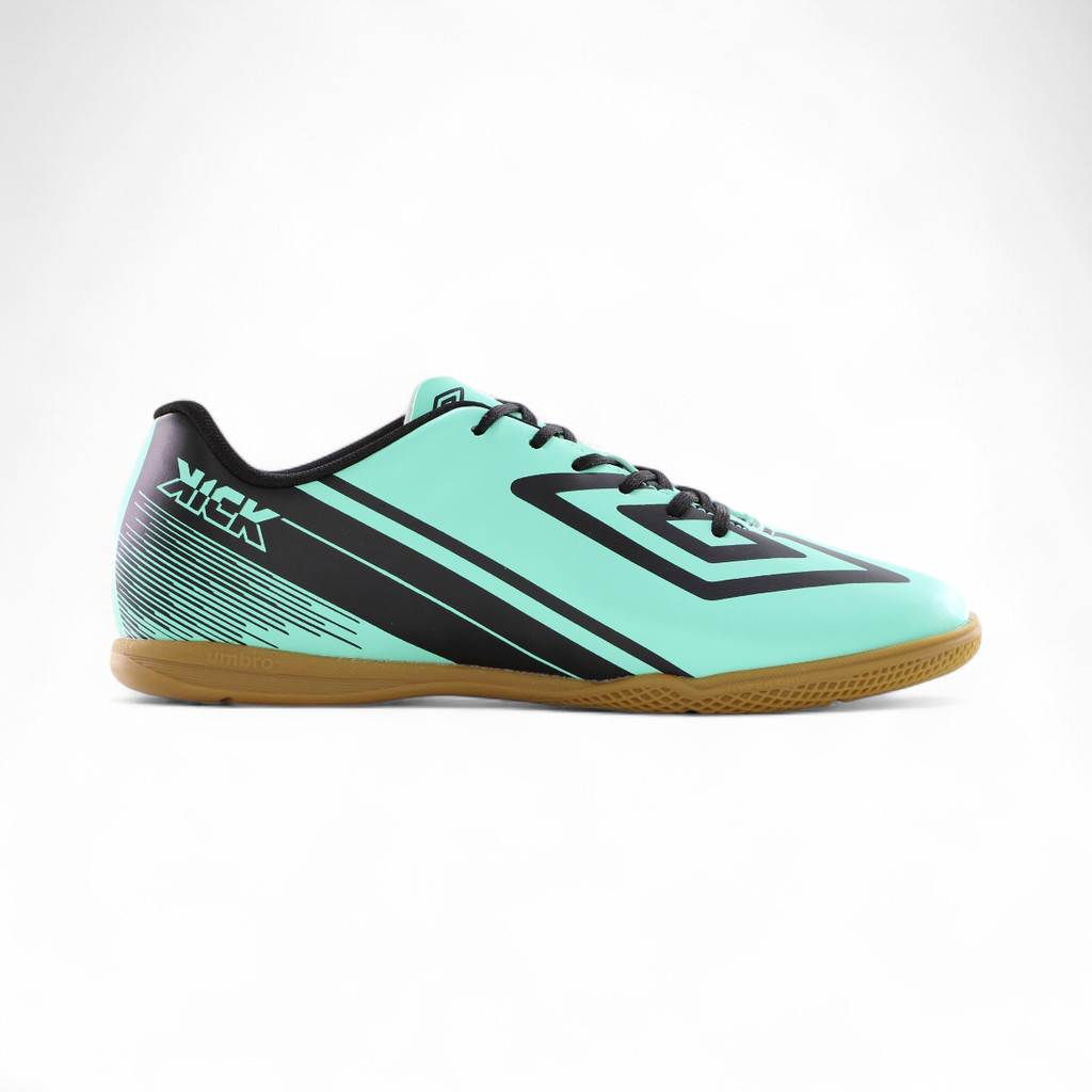 Chuteira Umbro Futsal Kick Verde Água e Preto - Masculino