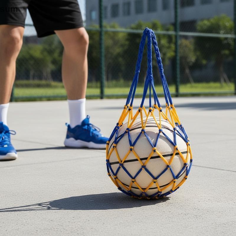 [sum] Bolsa De Rede De Futebol De Nylon Ousada , 1 Capacidade De Bola , Malha Esportiva , Suporte Portátil Durável Para 