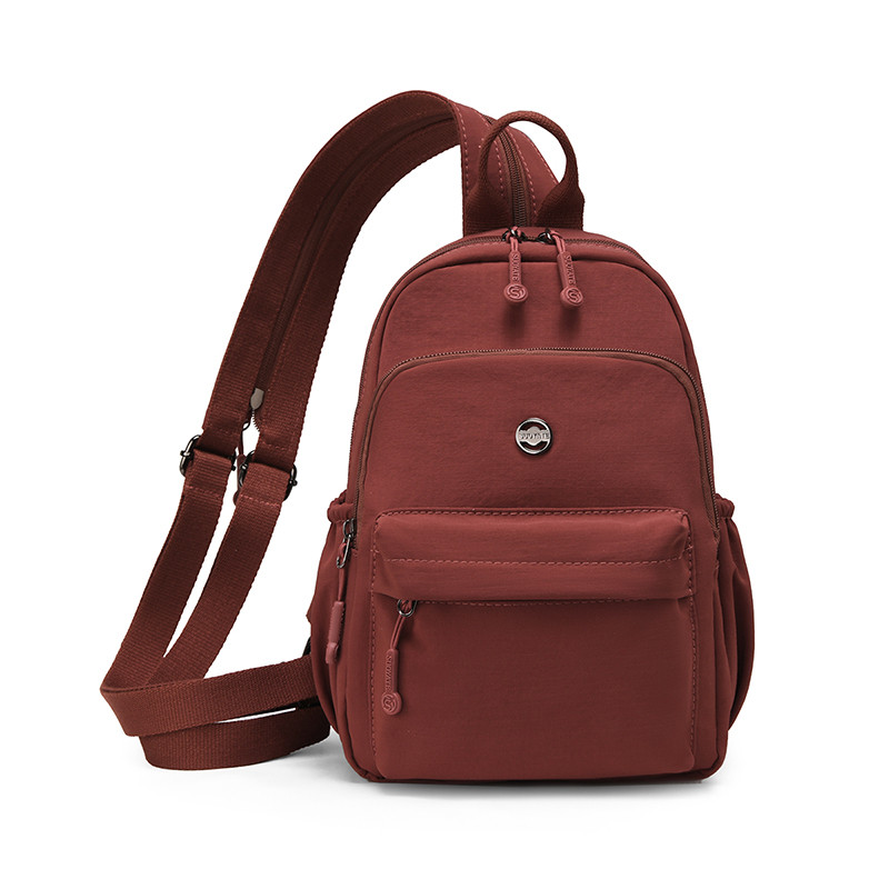Esportes saco de peito esportes ao ar livre lazer pequena mochila Unisex na moda zíper náilon lona saco viagem saco do m