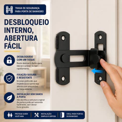 Trava Tranca Angular L90º E RETO Aço Inoxidável Durável Contra Ladrão para Porta Janela Gaveta de Casa Apartamento