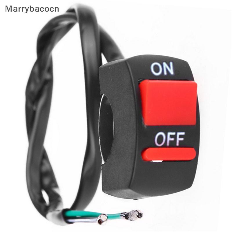 [MAR] Botão Liga-Desliga Do Guiador Universal Para Motocicleta LED Interruptor De Luz Angel Eyes COD