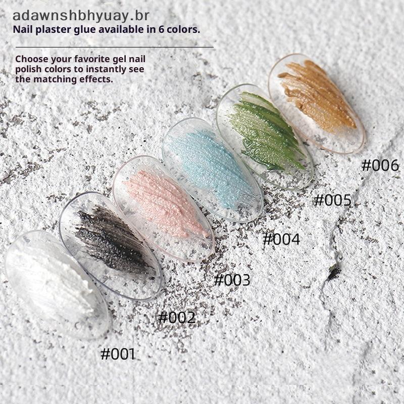 Adawnshubiuay 6 Cores Escultura Em Unhas Gesso Gel Desenho Efeito 3D Alívio Esmalte Pintura De Arte Verniz BR
