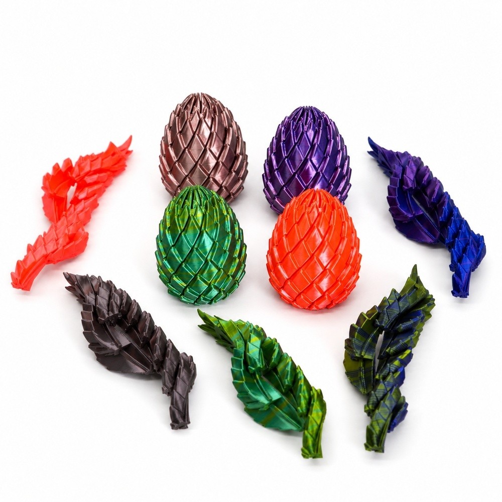 Brinquedo Fidget Ovo Impresso em 3D Articulado Flexível Brinquedos para Presente Dragão Sensorial