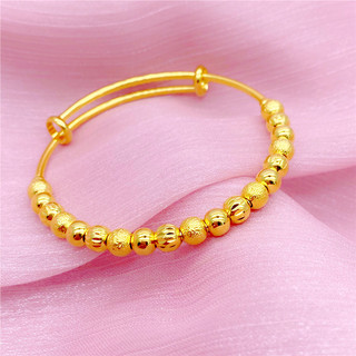 Simulação areia ouro pulseira feminina de longa duração cor-banhado cobre ouro jóias única simples pulseira falso transf