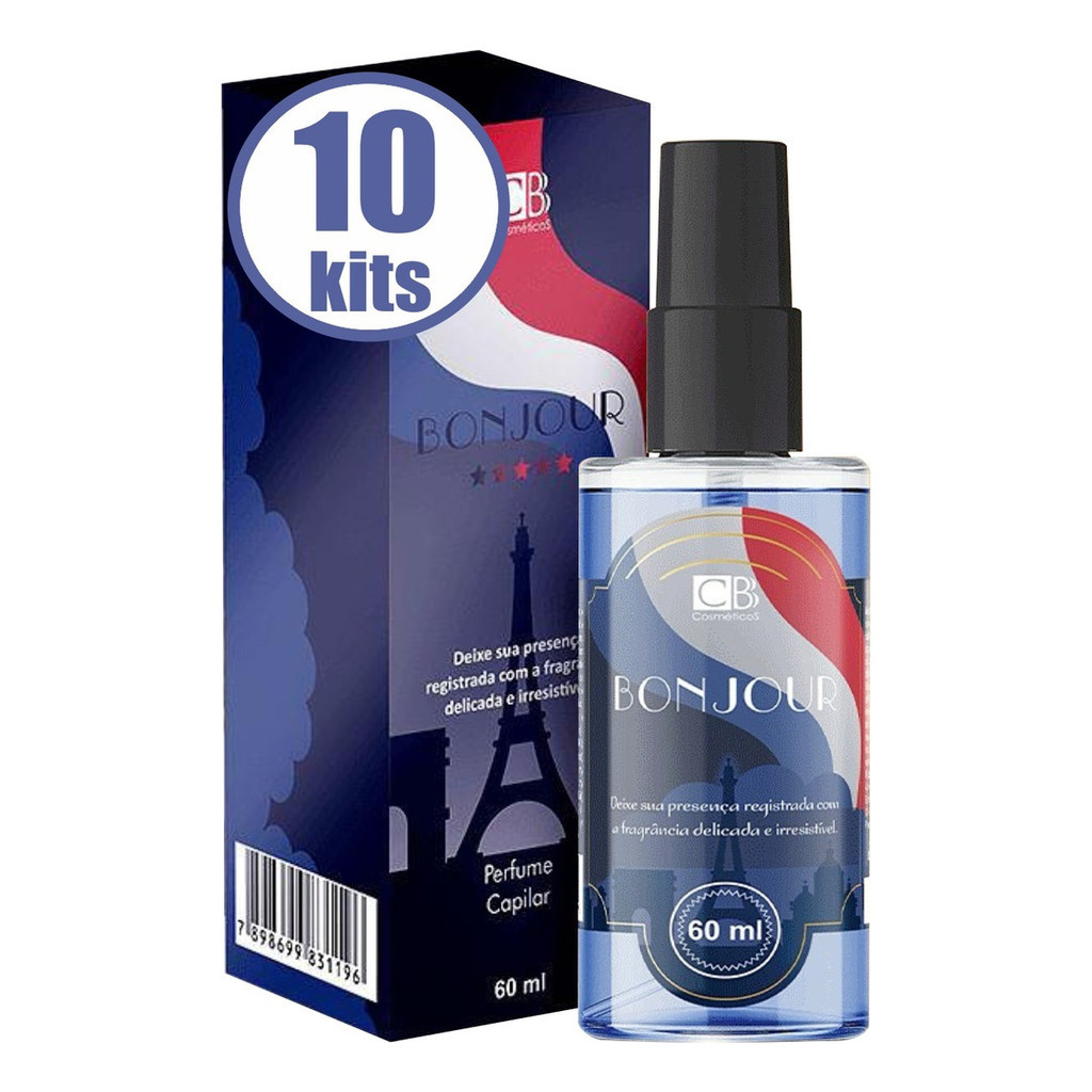10 Perfume Capilar Bonjour Cbb Cosméticos Ação Atacado