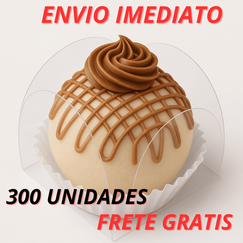 Kit 300 Forminhas de Acetato Transparente para Doces