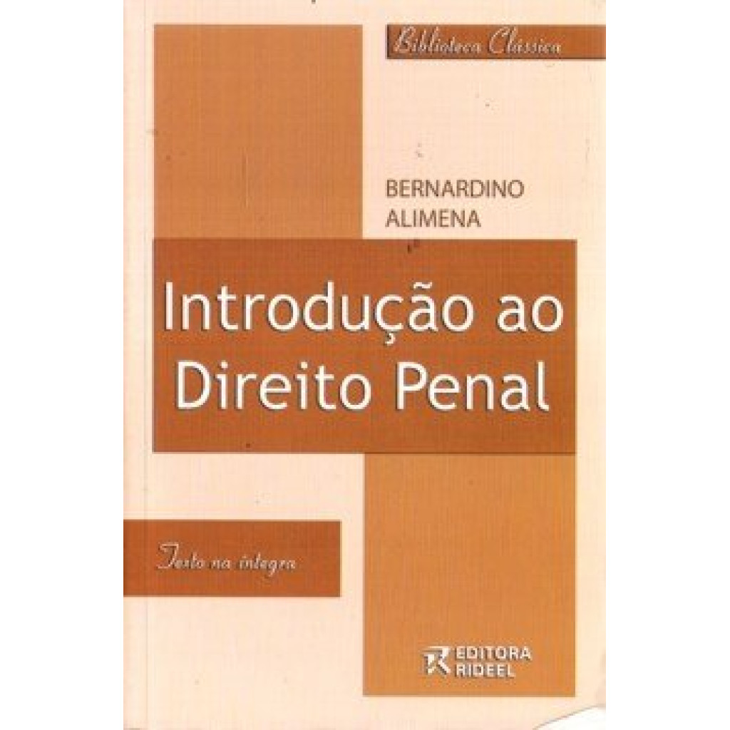 Introducao Ao Direito Penal  (C. Biblioteca Classica)