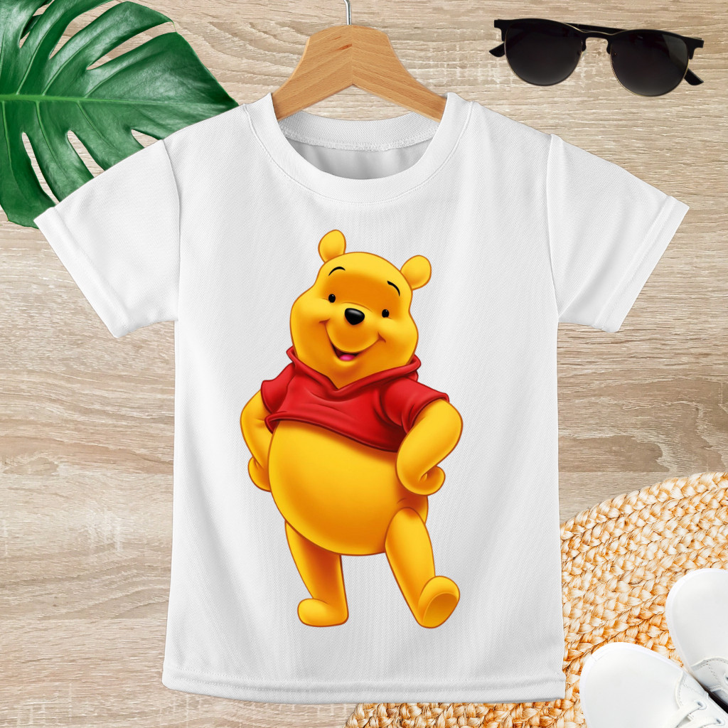 Camiseta Camisa Blusa infantil URSINHO POOH E  AMIGOS algodão 100% em Oferta na Shopee