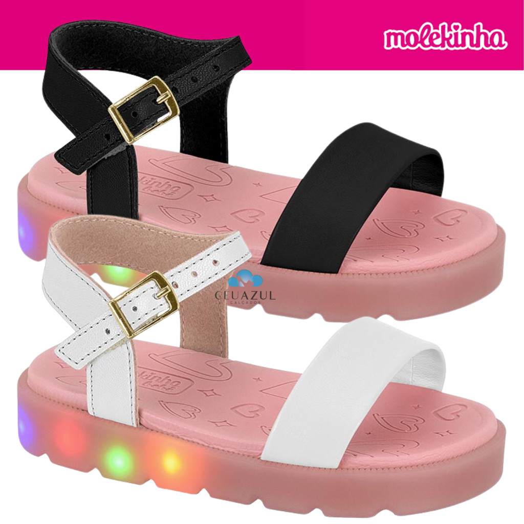 Sandália Infantil Feminina Luzes LED Conforto Diversão em Oferta na Shopee