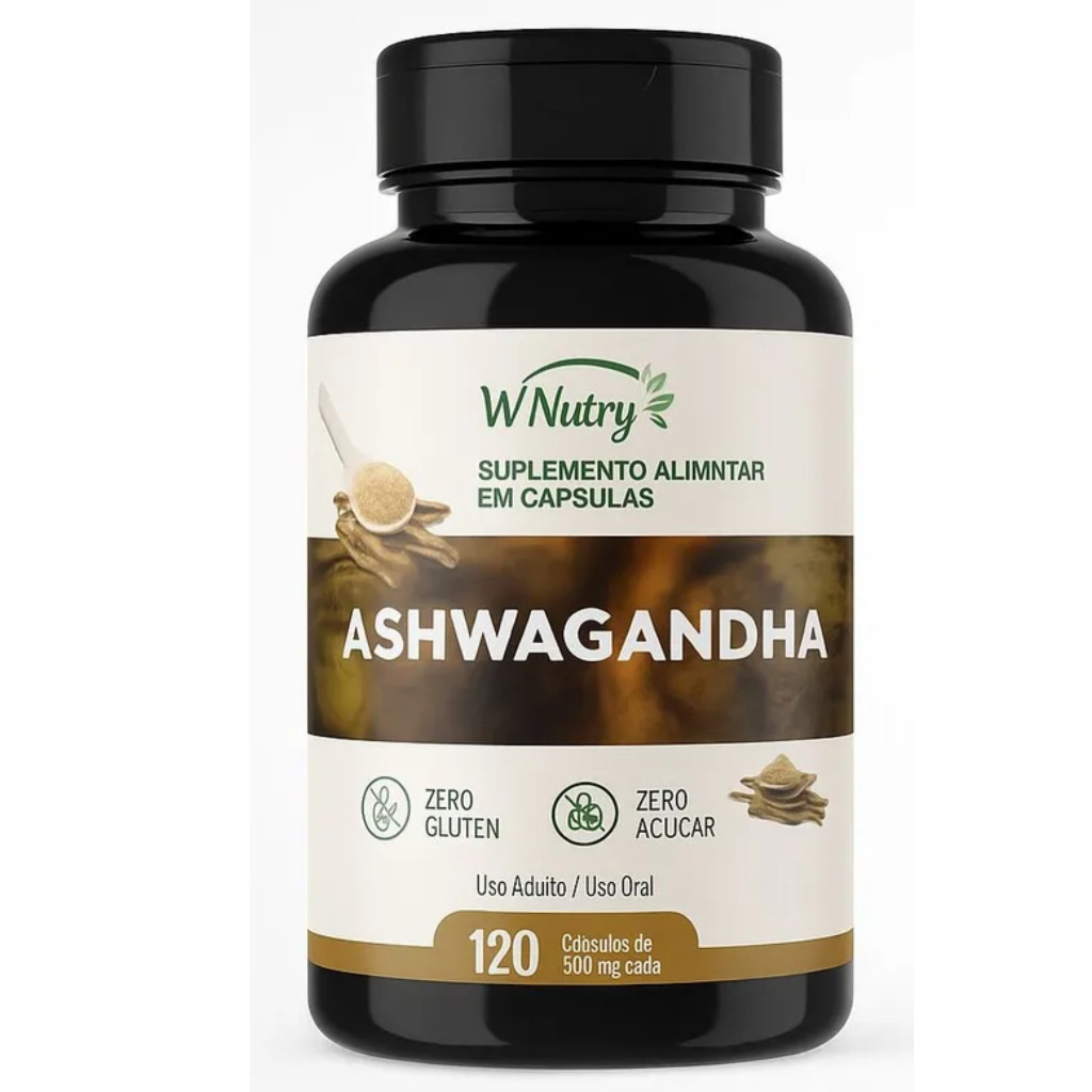 Ashwagandha 100% Puro 120capsulas 500mg Ashanganda em Oferta na Shopee