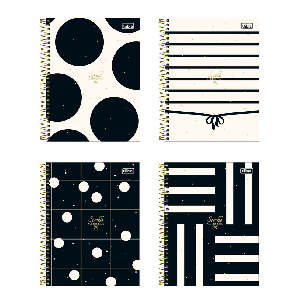 Caderno colegial capa dura 1x1 80 folhas West Village Tilibra