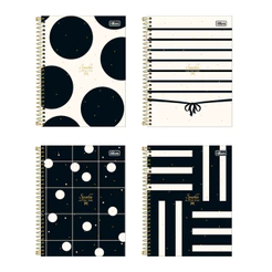 Caderno colegial capa dura 1x1 80 folhas West Village Tilibra