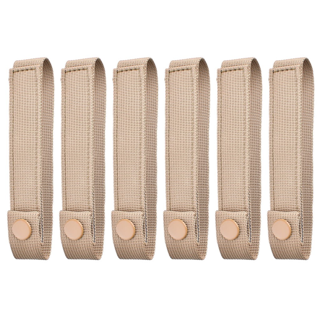 Triwonder Mall System Acessórios Mall Strap Strap Enega Tática Pouca Militar Bolsa Tática Molle Bolsa Khaki - 6 peças