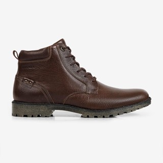 Bota Casual Masculina Ferracini Couro Liso Solado Tratorado Robusta Cross Marrom Café 9953-517B em Oferta na Shopee