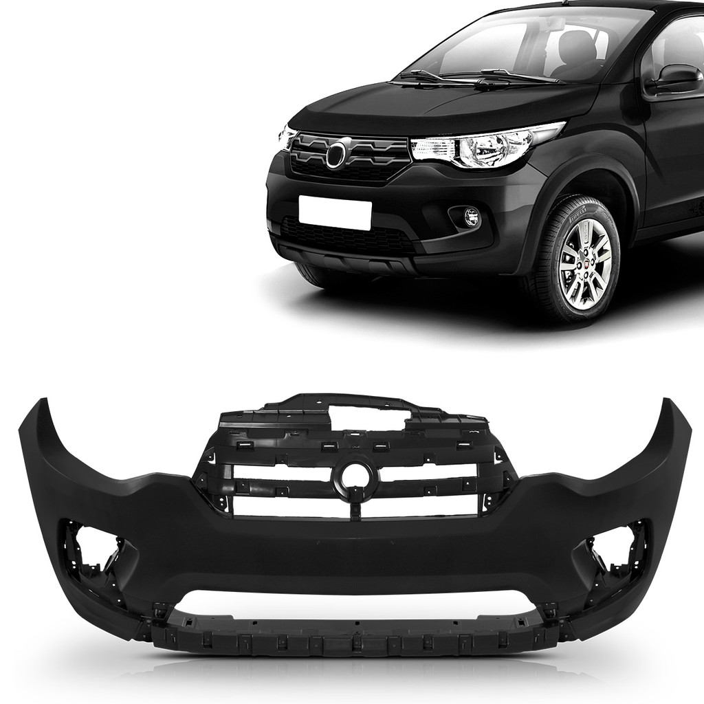 Parachoque Dianteiro Mobi 2017 2018 2019 2020 Preto Liso