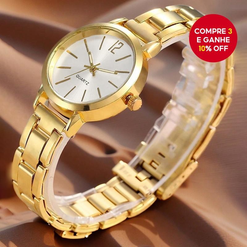 Relógio Feminino Elegante : Pulseira De Aço Inoxidável , Movimento De Quartzo-Escolha Perfeita Para Presente