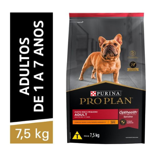 Ração para cães adultos porte mini e pequeno de 1 a 7 anos Pro Plan Purina 7,5kg