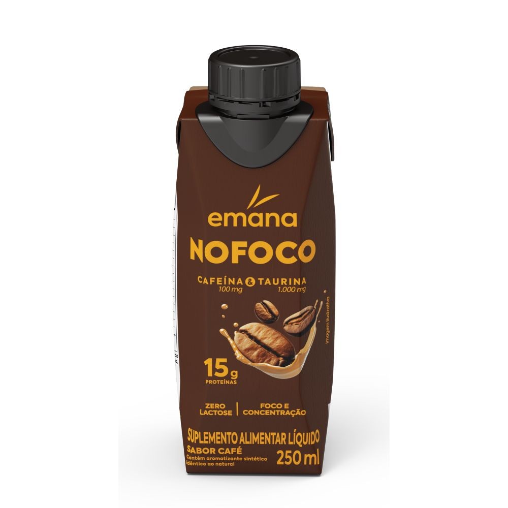 Emana NoFoco 15g de Proteína sabor Café 250ml em Oferta na Shopee