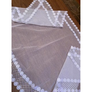 Véu CCB Congregação Cristã Renda Guipir Floral Média Adulto (Samira) em Oferta na Shopee