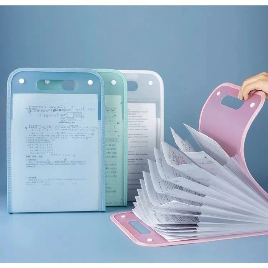 Pasta de Arquivo A4 Organizadora de Arquivos Sanfonada Material Escolar