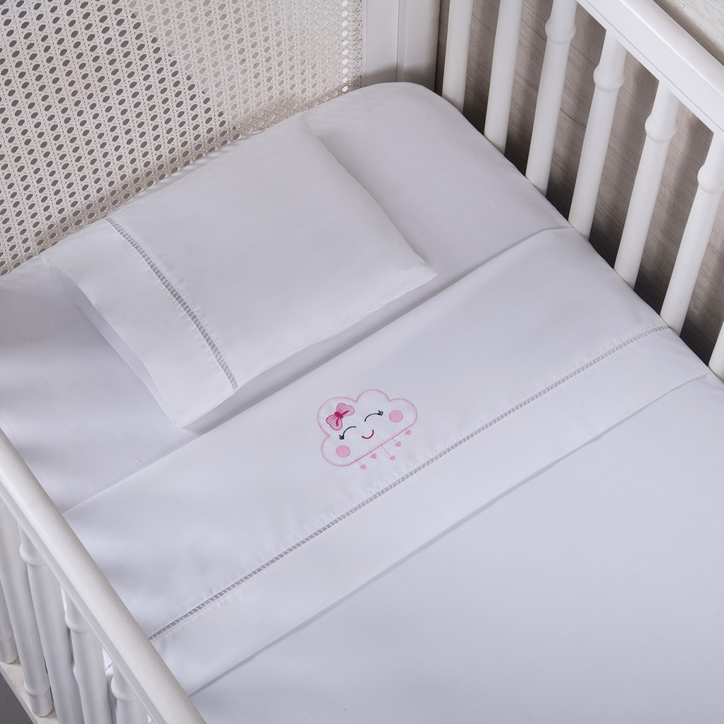Lençol De Berço 400 Fios Micro Percal Premium Conforto Toque Macio Bebê Quarto Infantil Luxo
