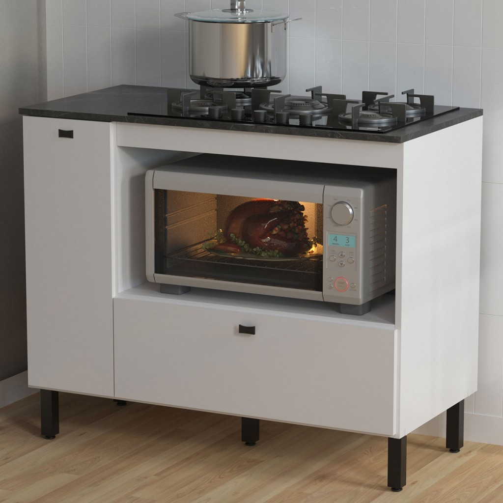 Balcão de Cozinha para Cooktop 99,7 cm 2 Portas BL3316 - Tecno Monili em Oferta na Shopee