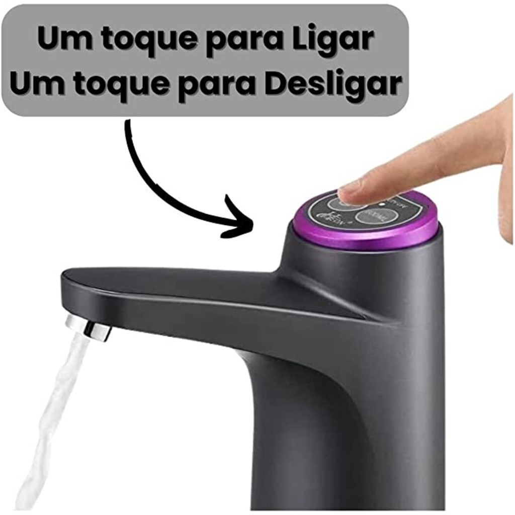 Bomba Elétrica Galão Água 20 Litros Dispensador Recarregável HC