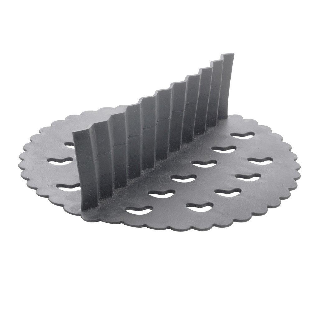 Tapete Protetor Com Divisória De Silicone Para Air Fryer Redondo Cinza 18cm x 18cm x 5,5cm - Lyor