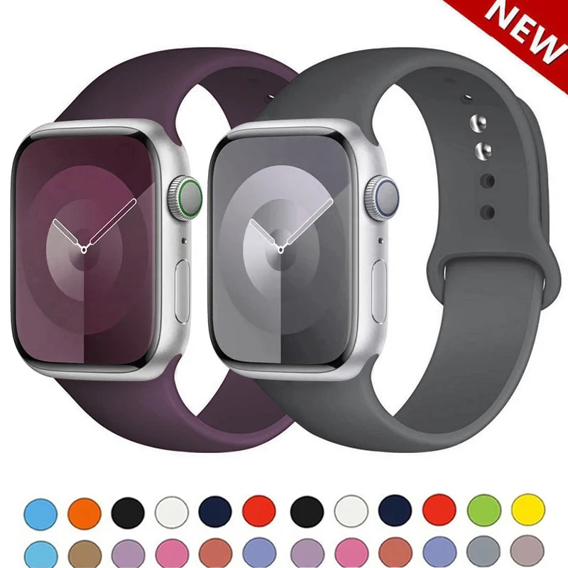 Pulseira Silicone Sport Relogio Compativel Smartwatch Apple Watch Series 1 2 3 4 5 6 SE 38 40 41 42 44 – O Melhor Preço