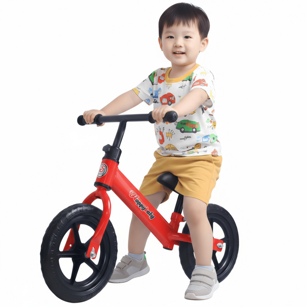 Bicicleta De Equilíbrio Sem Pedal Infantil Vermelho - Castela