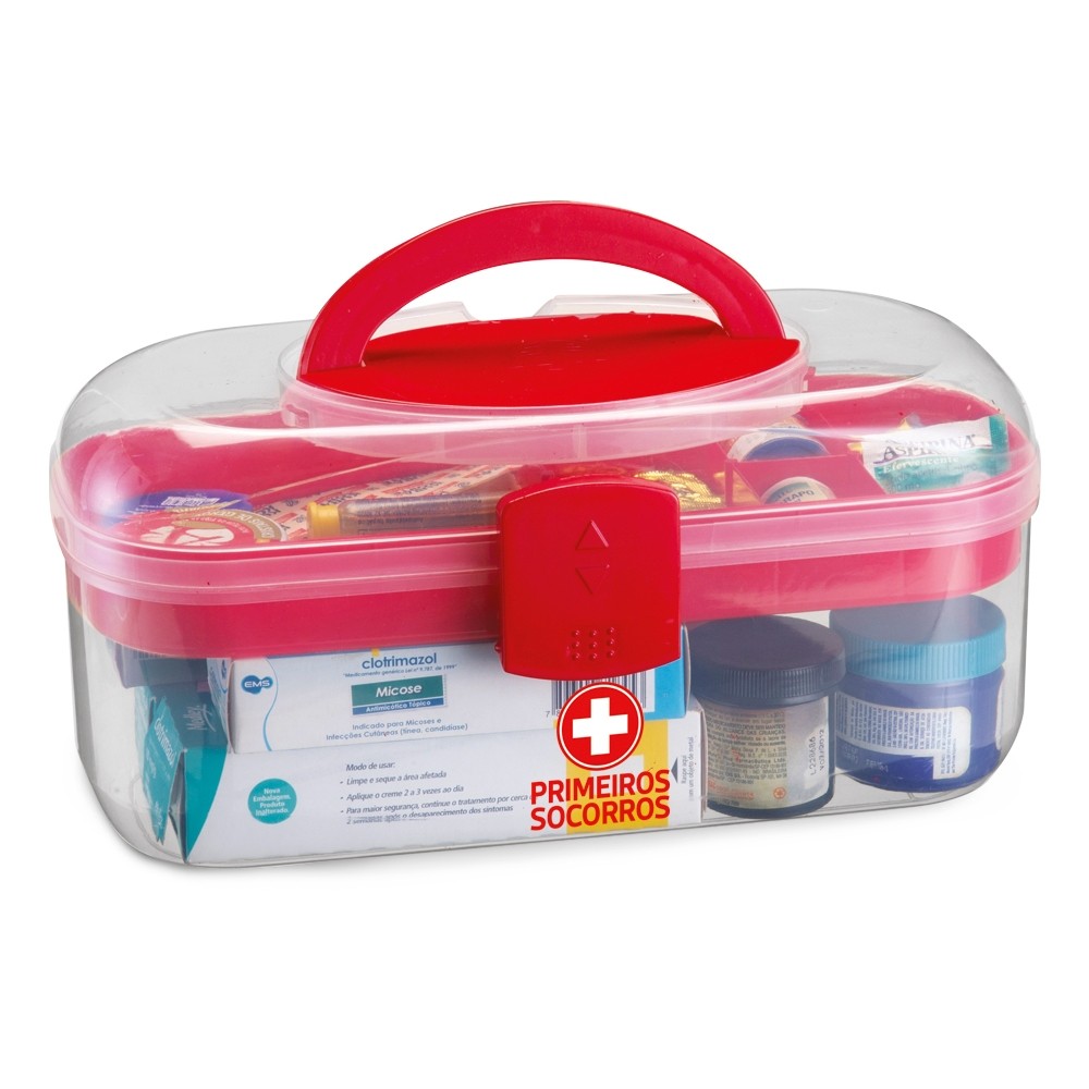 Maleta Caixa Primeiros Socorros / Medicamentos Com 1 Bandeja - Monte Líbano