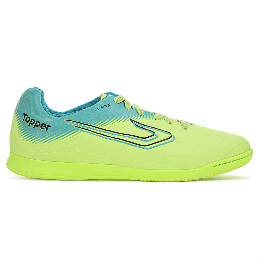 Chuteira Topper Futsal Forza III Verde Azul e Preto - Masculino em Oferta na Shopee