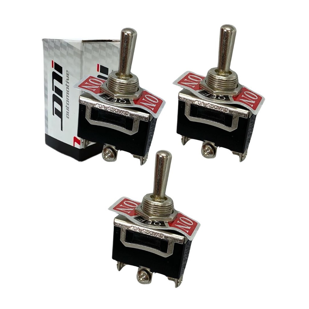 Kit 3 Botão Interruptor Tipo Caça Chave Comutadora  Uso Geral Liga Desliga Tic Tac 3 Posições 400w em Oferta na Shopee