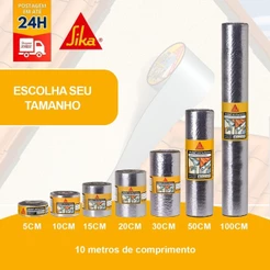 Fita Alumínio Manta Asfaltica Adesiva Impermeabilizante Sikaseal 423 Veda Tudo Multiuso Reparo Telha