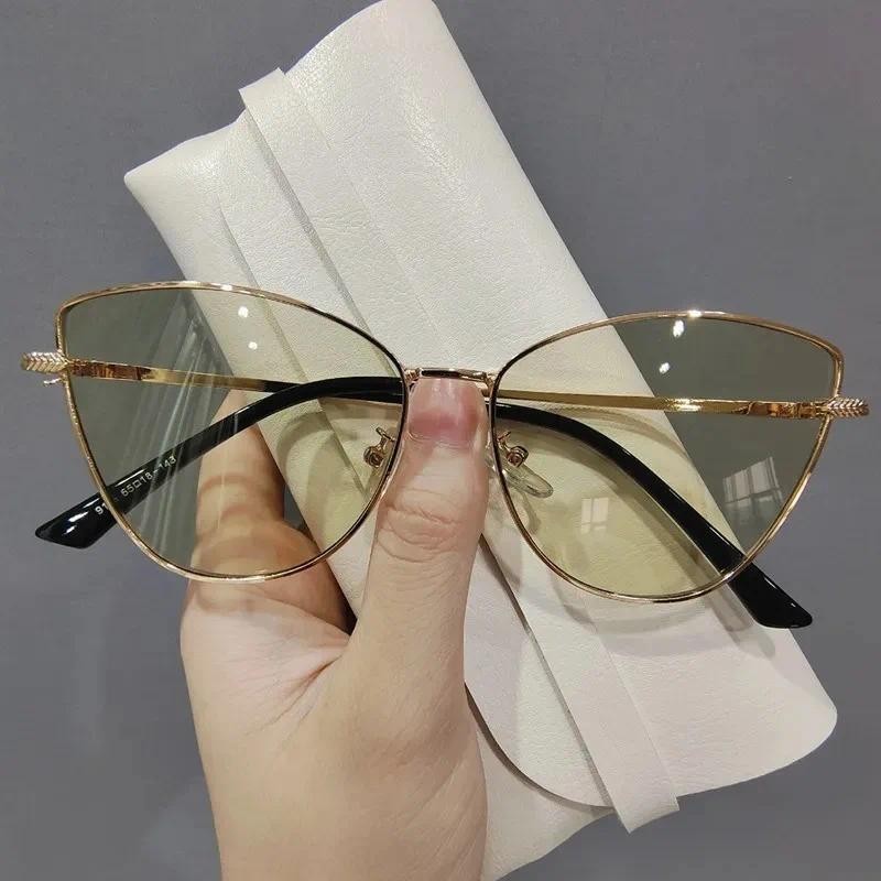 Óculos de Sol Vintage Clássicos e Sensuais Estilo Olho de Gato para Mulheres, Óculos de Sol Femininos, Óculos de Sol Olh