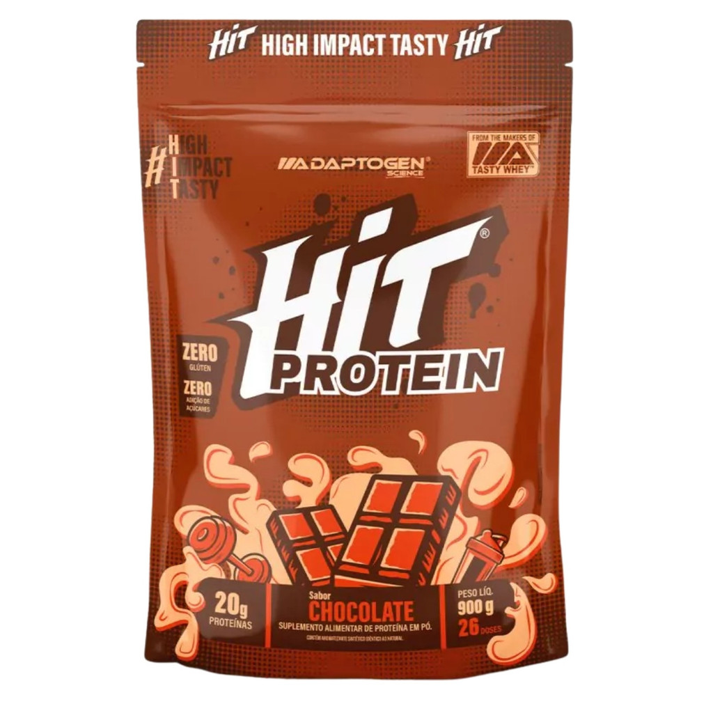 Hit Protein Saco Com 900g Sabor Chocolate Adaptogen em Oferta na Shopee
