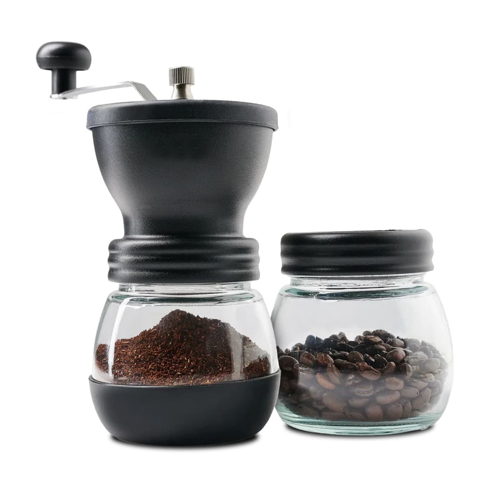 Kit Moedor De Café Manual Portátil Ajustável 1 Pote Extra
