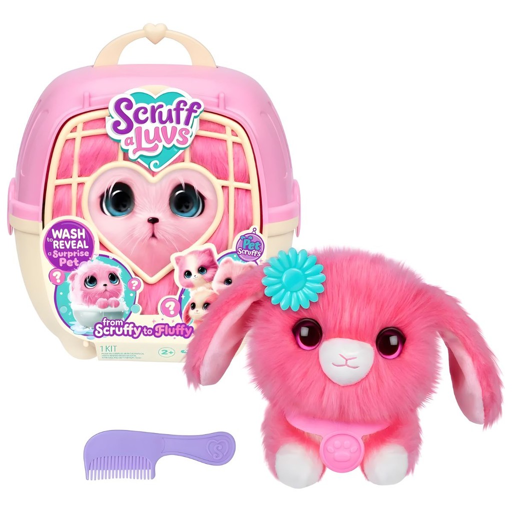 Pelúcia Surpresa Adotados Scruff A Luvs Rosa - Fun em Oferta na Shopee